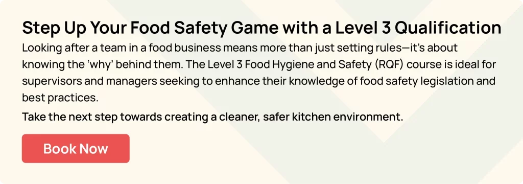 Hurak level 3 food hygiene qualification cta banner for clean as you go article