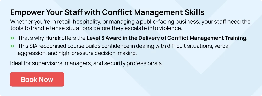 Hurak's conflict management training for handling difficult situations and violence
