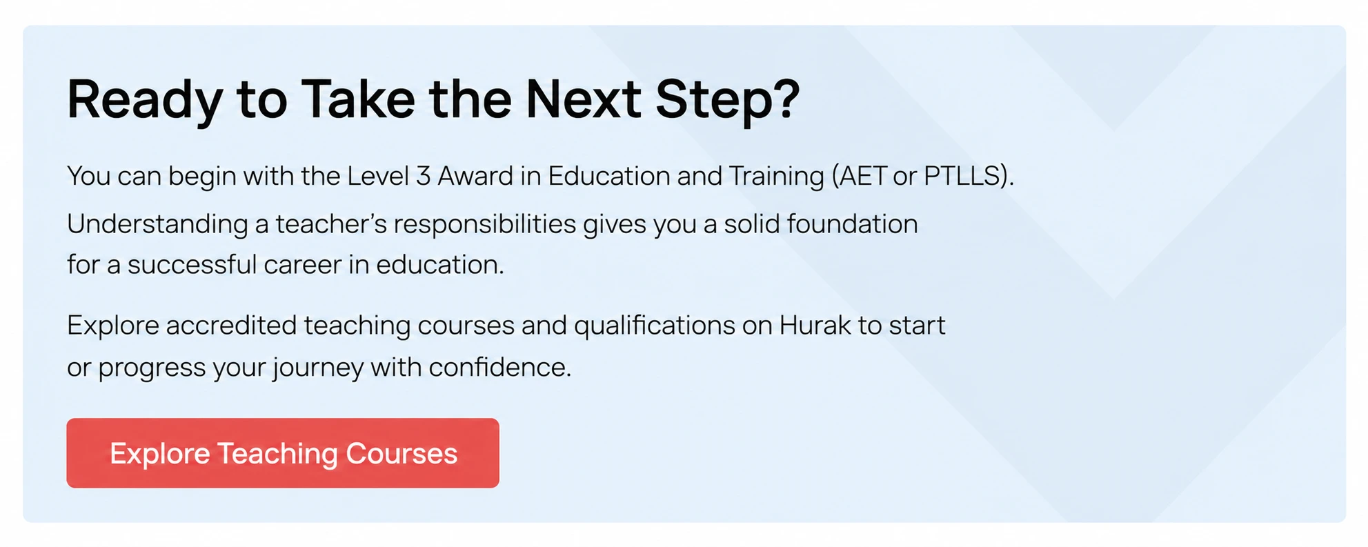Course materials, representing a confident step into the education sector with Hurak training.