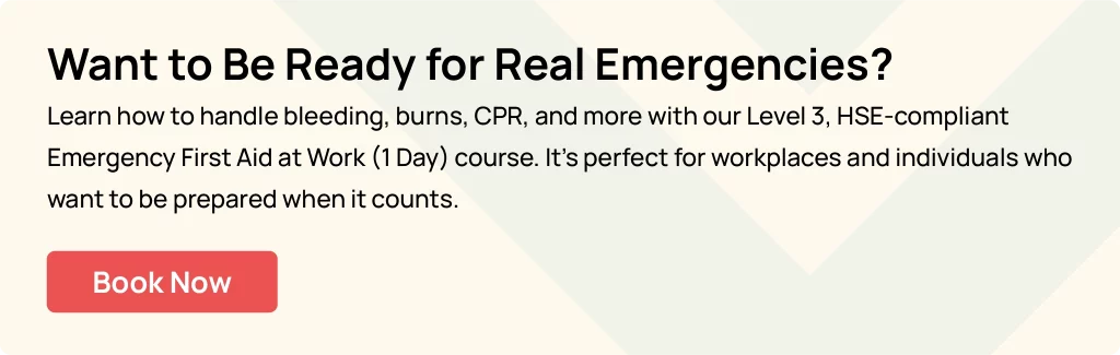 Emergency First Aid at Work course.