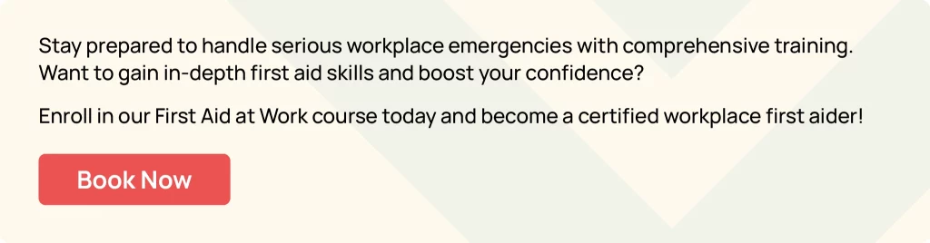 Hurak banner motivating you to register for the First Aid at Work course and stay confident in emergencies