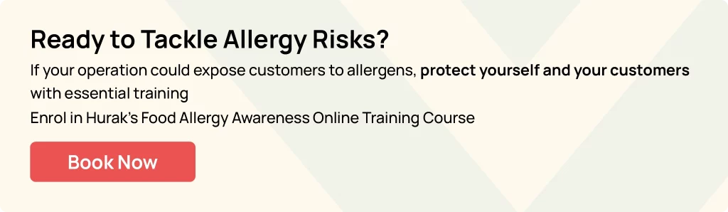 Allergy awareness training course banner for food businesses under the Food Safety Act 1990