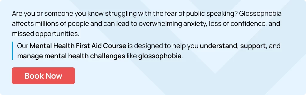 Overcoming fear of public speaking with a mental health first aid course