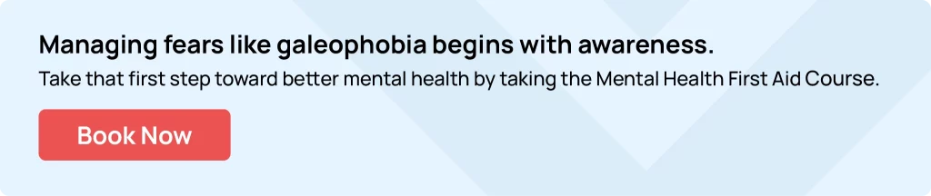 promotional banner for Mental Health First Aid Course focused on galeophobia
