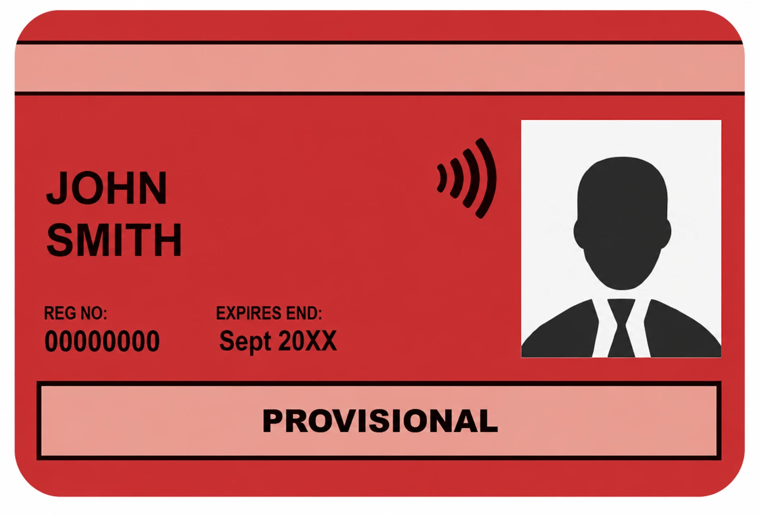 Provisional red CSCS card