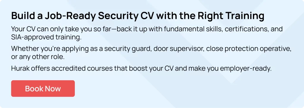 Security officer training CTA � book SIA course to enhance security officer CV