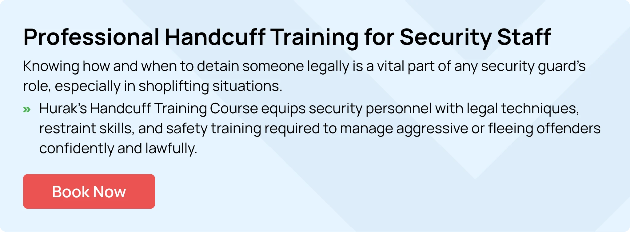 Hurak retail security guard training  Shoplifting law UK, SIA certification