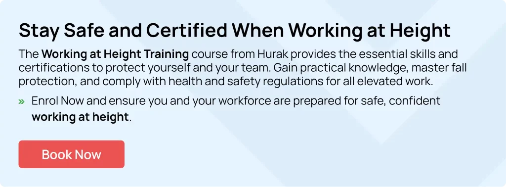 Enrol in Hurak's Working at Height Training course to stay safe, gain certifications, and master fall protection.