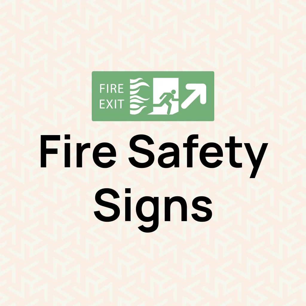 Fire safety signs infographic