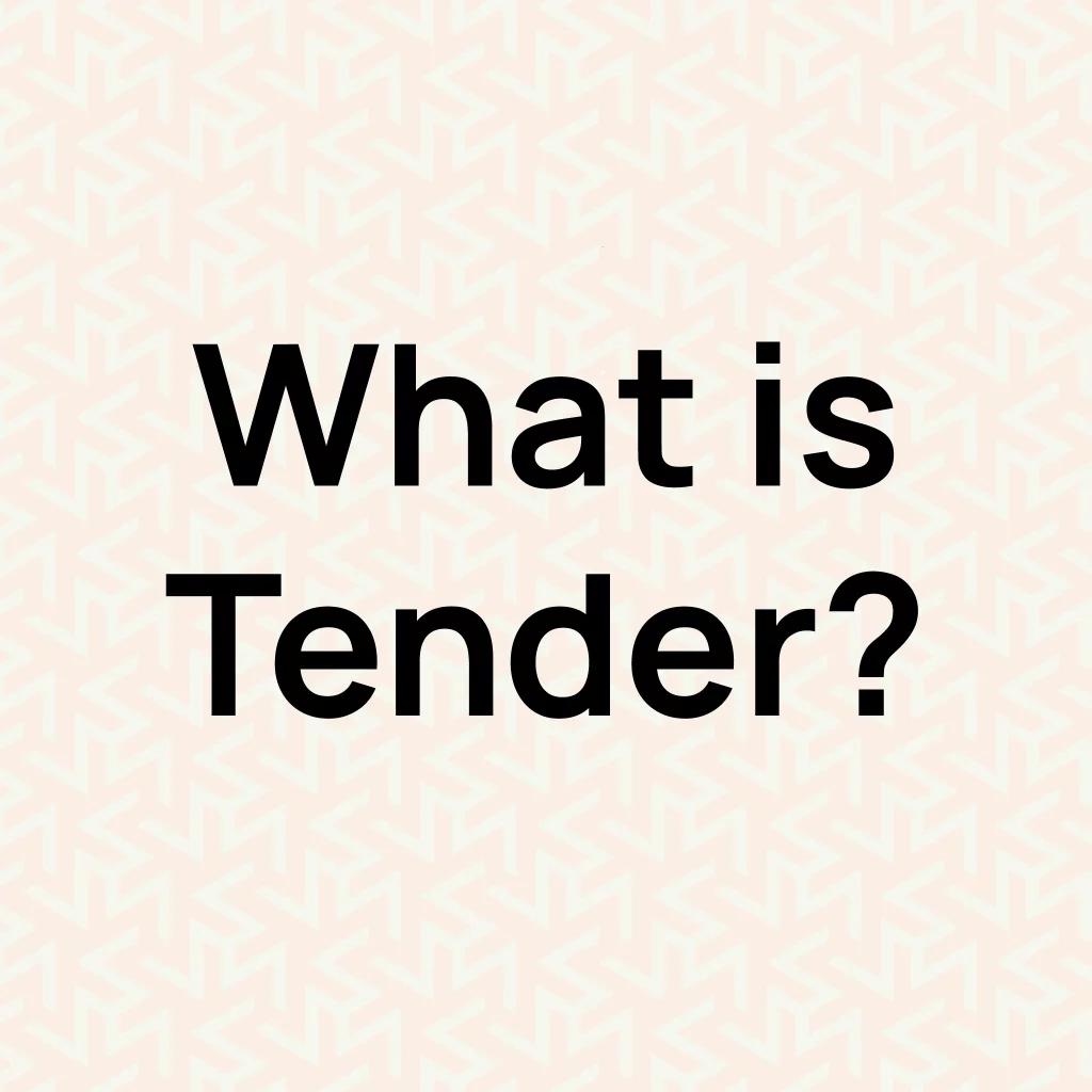 What Is a Tender infographic