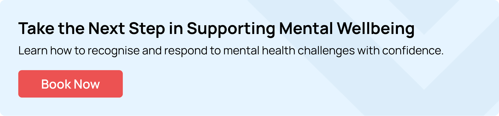 Mental Health First Aid course banner encouraging readers to support mental well-being 