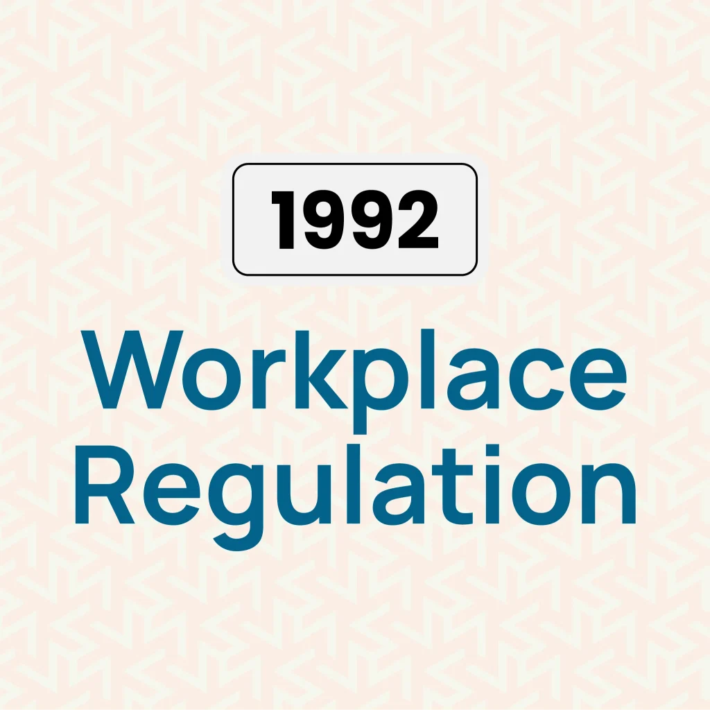 Workplace Regulations 1992 infographics