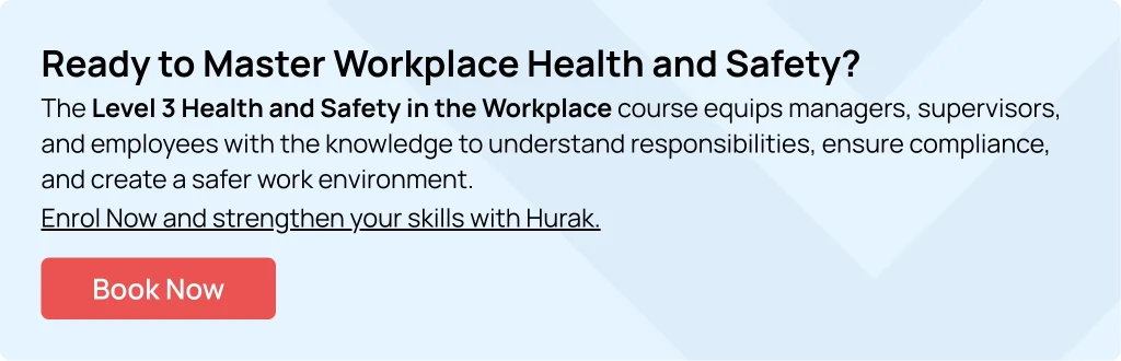 Employees reviewing a health and safety checklist, demonstrating workplace responsibility and compliance with risk management procedures.