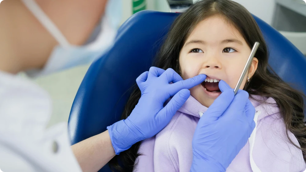 Doctor examining a child during a health checkup for mumps awareness