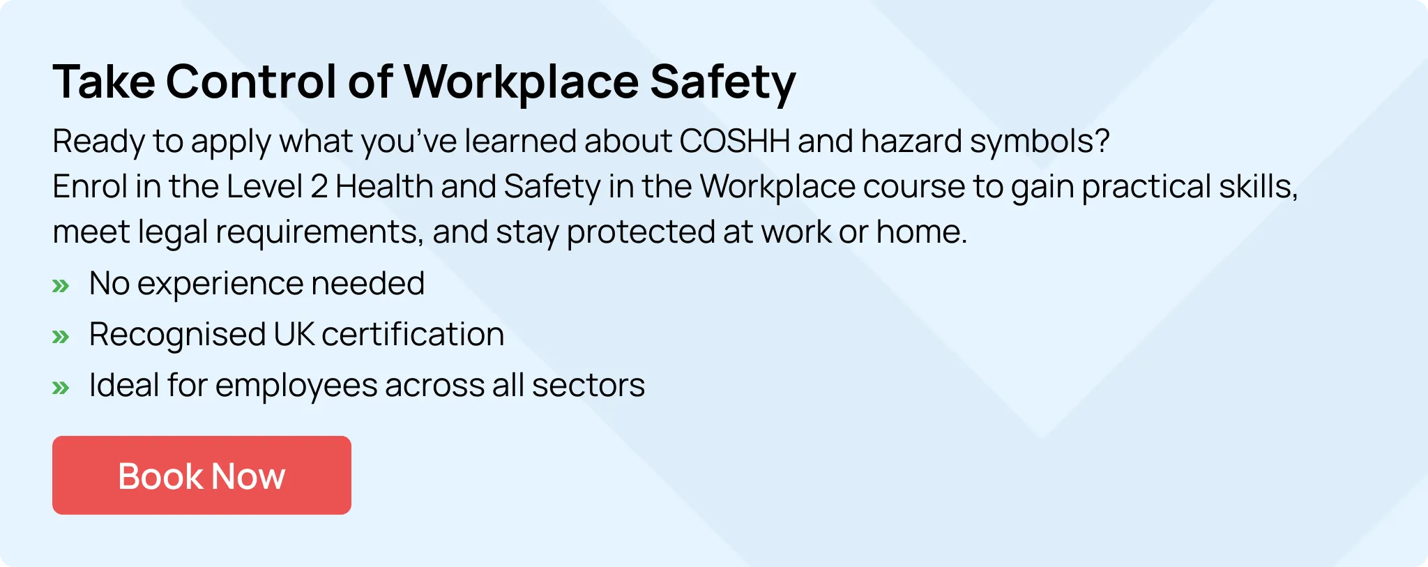 Hurak banner promoting the level 2 health and safety course with Hurak