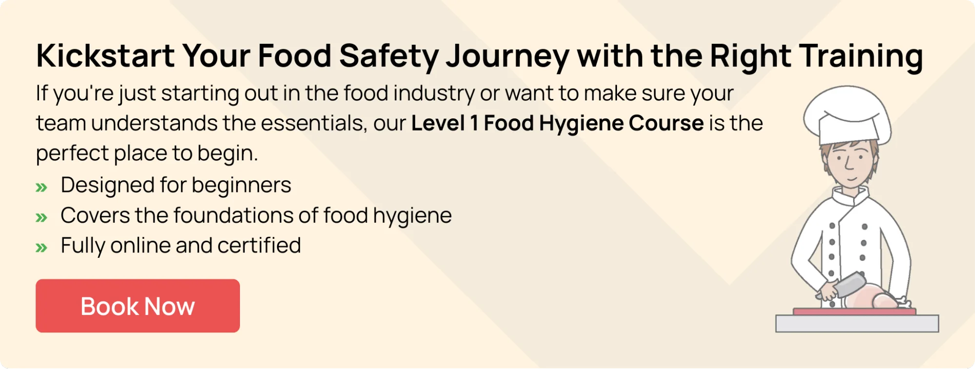 Level 1 Food Hygiene Course for beginners – online certified training to learn food safety basics