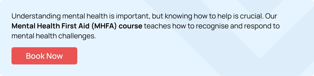 Banner for mental health first aid training by Hurak 